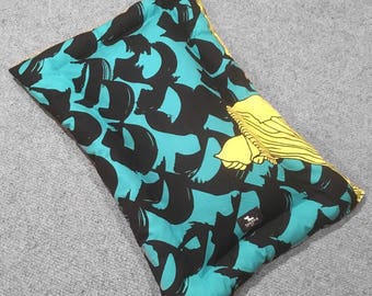 Jungle Dog Bed, mat style dog bed, dog crate mat, channeled dog cushion, handmade dog bed