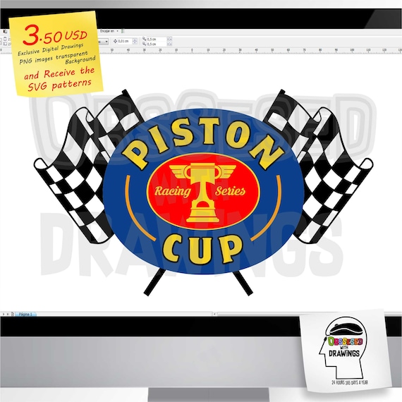 Download Piston Cup logo Disney Cars 3 Movie SVG patterns PNG image