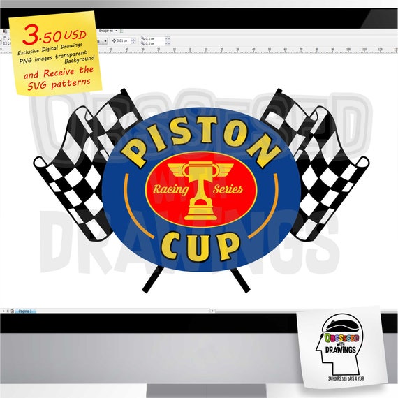 Download Piston Cup logo Disney Cars 3 Movie SVG patterns PNG image