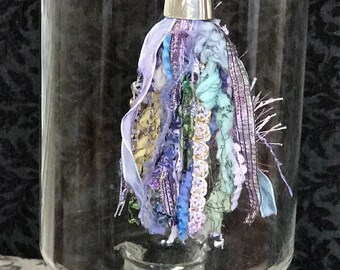 Highland Mist Tassel Necklace. Boho Tassel, Silver Plate Knife Tassel, Shabby Chic Tassel