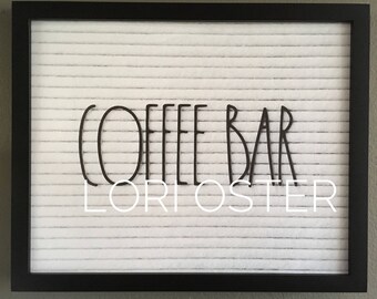 Letterboard Coffee Bar Printable, Rae Dunn Coffee Sign, Skinny Letters Sign, Farmhouse Sign, Farmhouse Coffee, Farmhouse Print, Country Deco