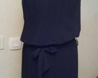 Long chiffon pleated dress
