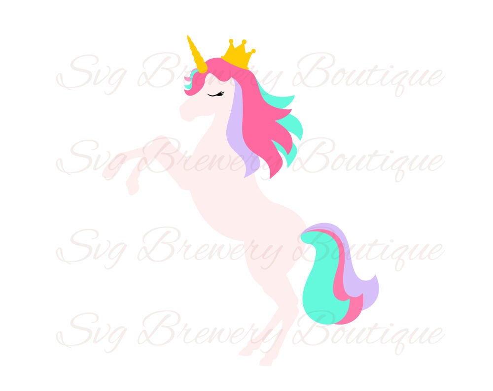 Download Unicorn crown lashes horn SVG layered PNG DXF Cricut