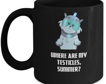 Rick and Morty – 11/15 oz Ceramic Rick & Morty Coffee Mug – Where are My Testicles, Summer? - Rick and Morty Gift Featuring Rick Sanchez