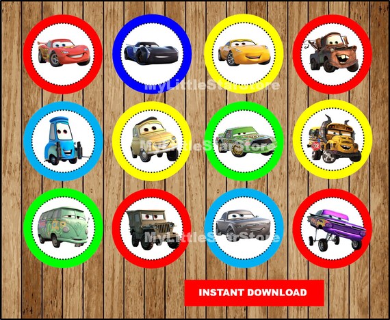 Cars Cupcakes Toppers Printable Cars Toppers Disney Cars 3