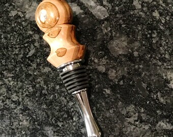 Hand Turned Ambrosia Maple Bottle Stopper
