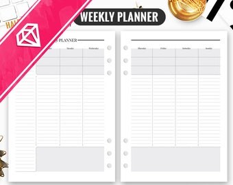 Weekly Planner Printable, Weekly Planner, Weekly Planner Inserts, Weekly Planner PDF, Weekly Planner 2017, Weekly Planner Sheets, Printable