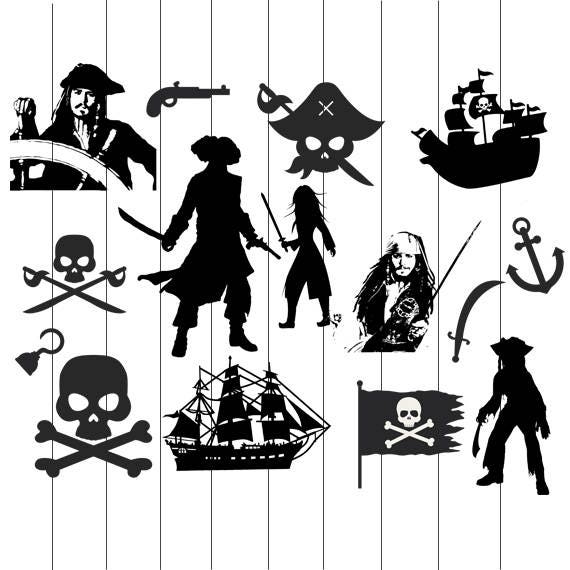 Pirates of the Caribbean Clipart svg Digital download Jack