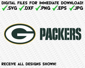 GREEN BAY PACKERS logo in 5 file formats (svg, dxf, png, eps, jpg) download instantly!! image vector clipart files for cricut silhouette
