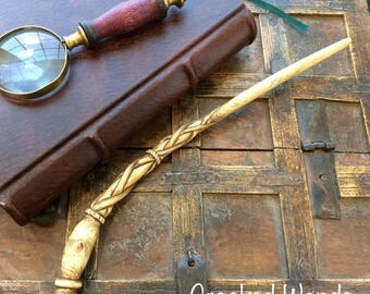 Hand Carved Canadian Hemlock Wand // Hand Carved Wand // Harry Potter Wand // Pottermore // Magic Wand