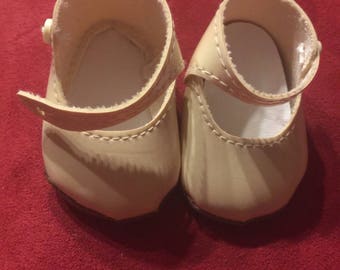 Small Cream soft doll shoe