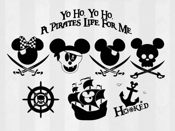 Mickey Pirate SVG Bundle Mickey clipart Mickey cut files