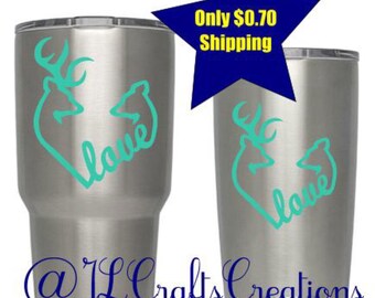 Love yeti decal - Yeti Decal - Yeti Sticker - Yeti Decal for Women - Yeti monogram Sticker- Monogram decal - Decal vinyl - Name Decal