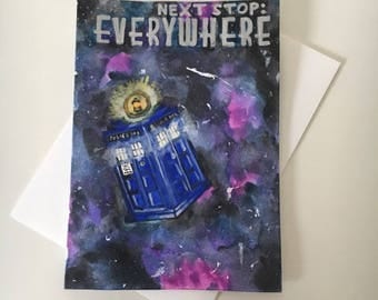 Next Stop: Everywhere Dr. Who Greeting Card