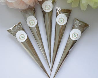 Henna Cones Natural, henna cones, ready to use henna hones, fresh henna cones, Organic Mehndi - Body Art - Temporary Tattoo