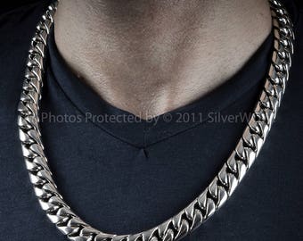 10k Gold Cuban Link Chain >> 32mm Chunky MASSIVE Miami Cuban Link Chain Necklace Heavy Duty 10k Gold Cuban Link Chain >> 32mm Chunky MASSIVE Miami Cuban Link Chain Necklace Heavy Duty