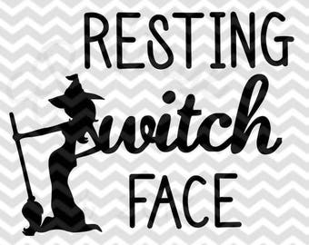 Resting Witch Face SVG files