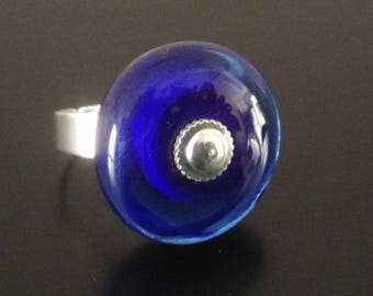 Ring: Midnight Blue - shades of lapis - 3 options for the Center.