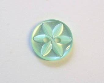 14 mm x 100 Green 2 hole - 001624 star button