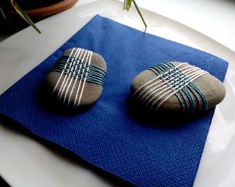 Natural paperweight, stone blue