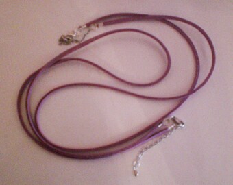 1 set of 2 cords purple suede