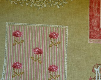 Coupon 140 x 110 cm beige MFTA lacemaker cm French toile pink