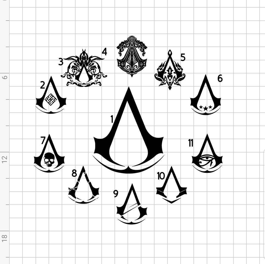 Assassins Creed Inspired Insignia Rogue Black Flag Unity