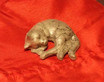 Cat polymer clay and his imitation iron pyrite