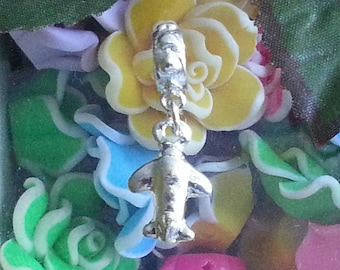 1 Pearl dangles-tone metal airplane