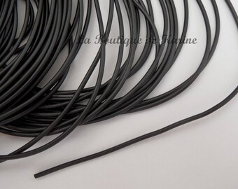 4 M of cord rubber full "buna cord" 1.5 mm black o - creating jewelry beads