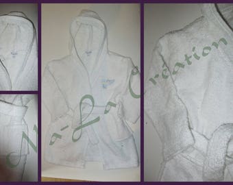 Bathrobe has customized to make a lovely gift idea