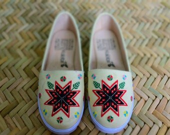Woman with traditional embroidery