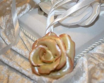 Pink porcelain necklace