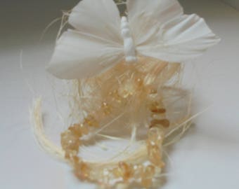 Citrines magnetised natural stone bracelet