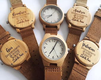 Personalised wooden watches for Men and Ladies - Engraved message of your choice onto the back. Gift for him - Gift for her - Wedding Gift