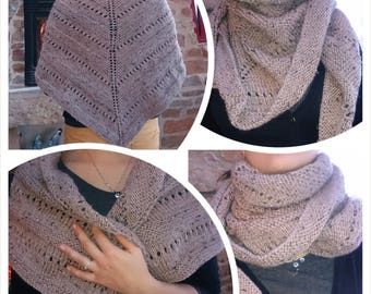 Soft hand knit shawl