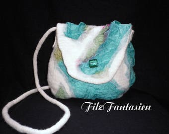 Tasche Filztasche mit Seide