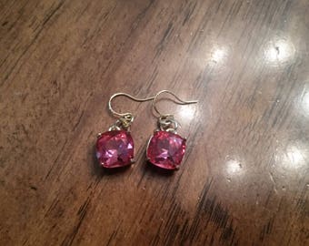 Hand made one of a kind pink earrings