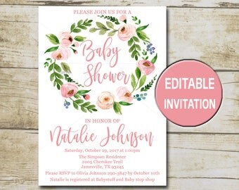 Floral baby shower | Etsy