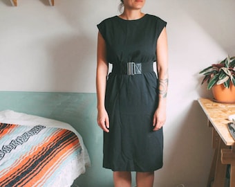 BLACK JERSEY DRESS