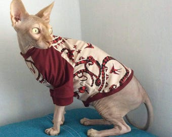Comfortable Sphynx long sleeve shirt, Sphynx Cat clothes, Gifts for Pets, Costumes for Pet, Cat T-shirt, Cat Clothes.