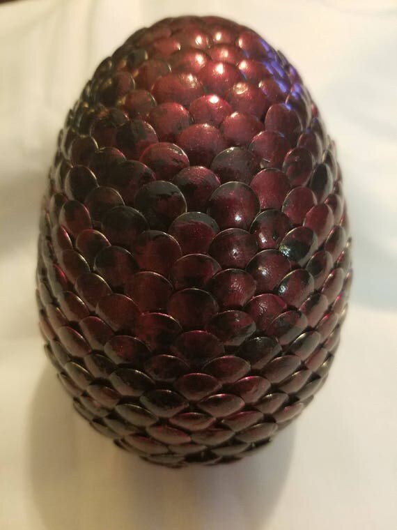 Large Red and Black Dragon Egg