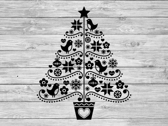 Download Christmas tree svg christmas svg tree svg birds svg