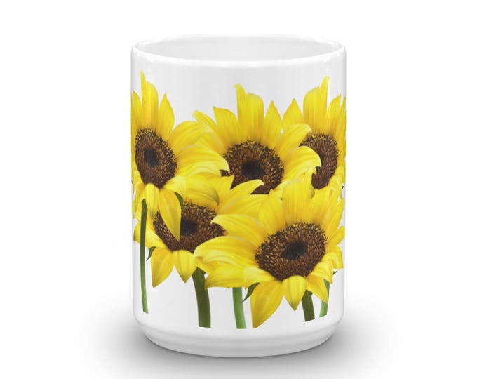 Sunflowers Coffee Mugs for Coffee Lovers, Gifts for Teachers, Mom, Friend, Grandma, Ceramic, Girls, Women, CoffeeShopCollection