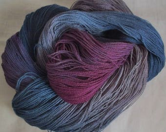 Handpainted Yarn - 4/2 Soft Cotton Yarn CATHEDRAL - 420 yds