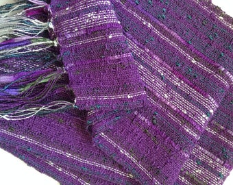 handwoven scarf summer lavender lightweight