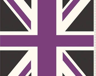 10EXTRA 50% OFF Riley blake Union Jack Purple - Panel