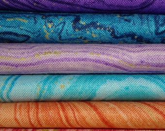 Fat Quarters Northcott Sandscapes 6 Pack Cotton Quilting Sewing Crafting Fabrics