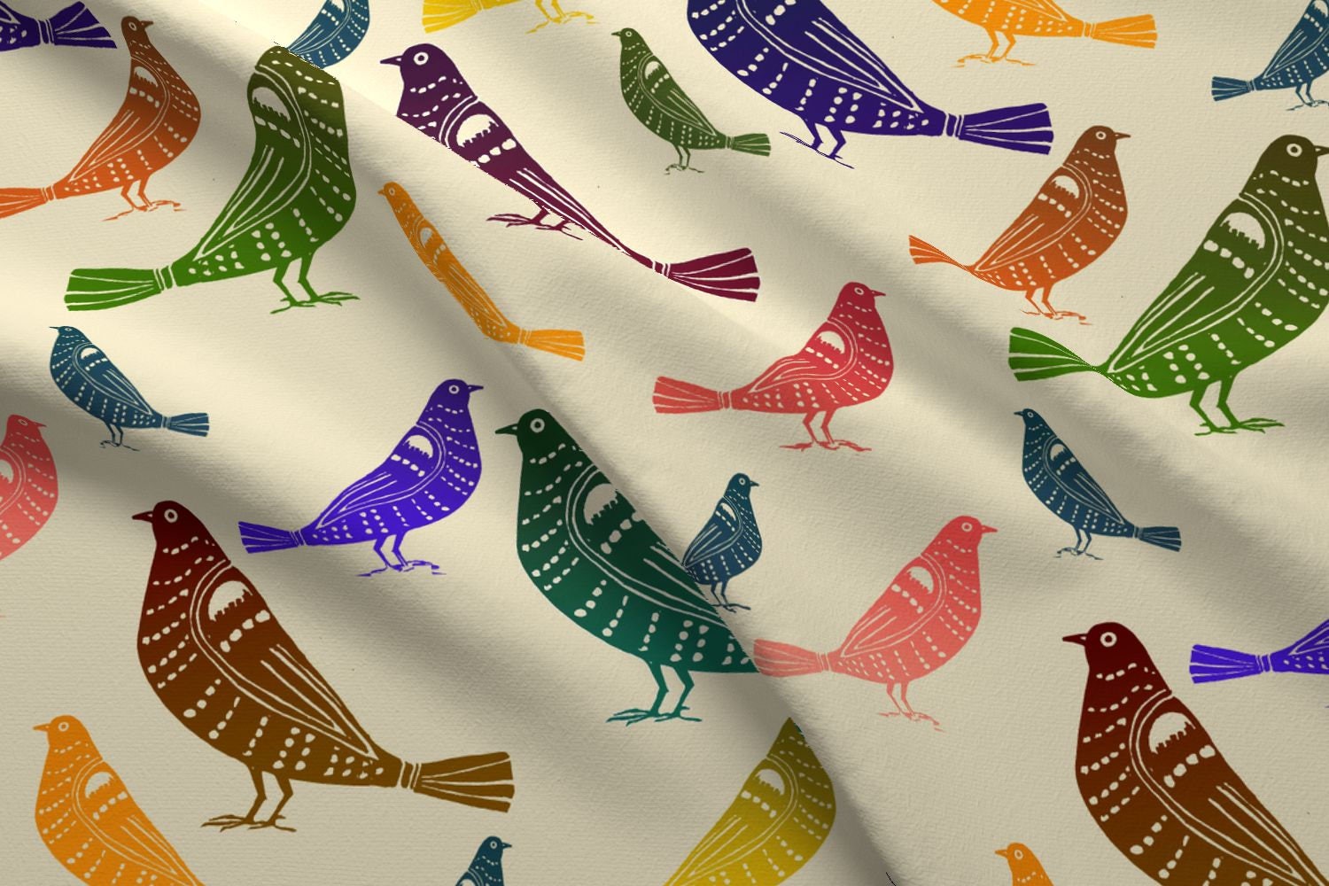 Rainbow Parakeets Fabric Budgies By Lfntextiles Rainbow Parakeet