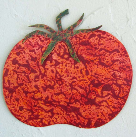 Metal Wall Sculpture Tomato Art Kitchen Wall Decor Indoor